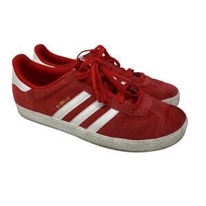 Adidas Gazelle 2J Sneakers Mens Size 7 Scarlett Red White Lace Up